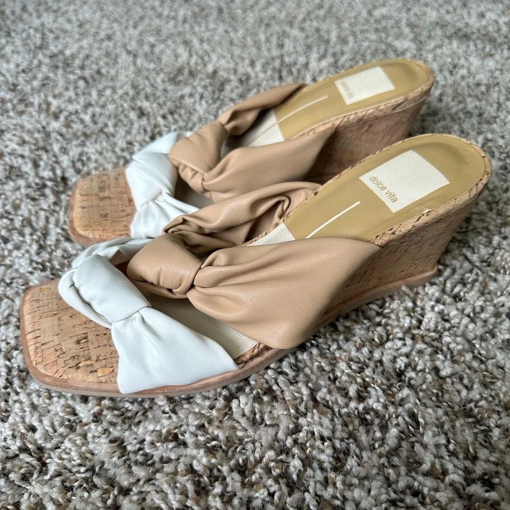 Dolce Vita Naji Knotted Cork Wedge Mule Sandal - Picture 4 of 5